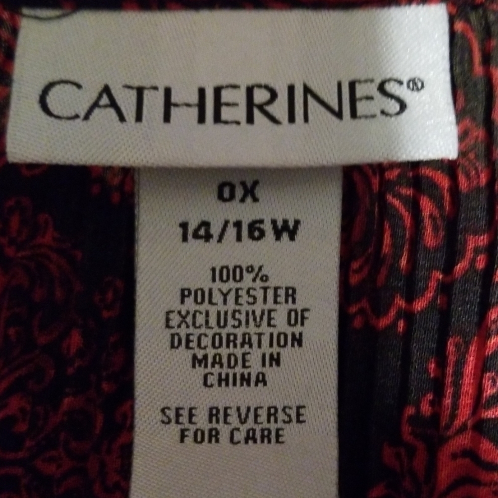Catherine's pleated blouse Holidays size 0X(14/16) - Picture 6 of 8